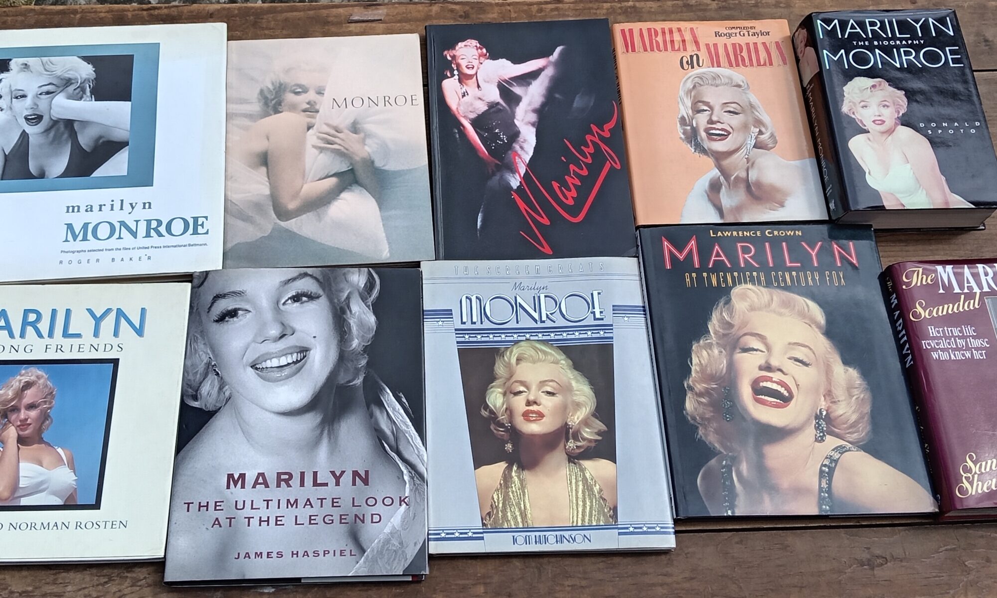 a photo of a Collection of Marilyn Monroe books